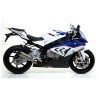 Terminale Works in titanio con fondello carby per collettori originali BMW S 1000 RR 2015 2016