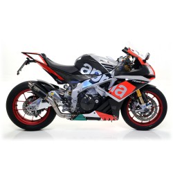 Terminale Race-Tech alluminio White" con fondello carby" Aprilia RSV 4 RR / RF 2015 2016