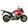 Terminale Race-Tech aluminium Dark" per collettori originali" Honda CROSSRUNNER 800 2011 2014