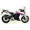 Terminale Race-Tech alluminio Dark" con fondello carby" Honda CBR 500 R 2013 2015