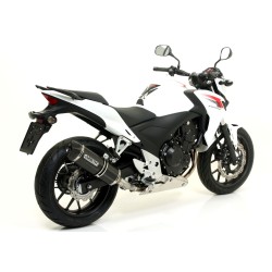 Terminale Race-Tech alluminio White" con fondello carby" Honda CB 500 F 2013 2015