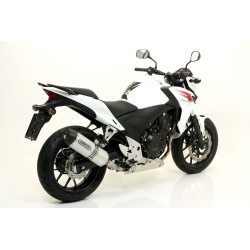 Terminale Race-Tech alluminio White" con fondello carby" Honda CB 500 F 2013 2015