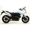 Terminale Race-Tech alluminio White" con fondello carby" Honda CBF 1000 - CBF 1000 ST 2010 2013