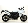 Terminale Race-Tech alluminio White" con fondello carby" Honda CBF 1000 - CBF 1000 ST 2010 2013