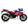Terminale Race-Tech alluminio White" con fondello carby" Honda CBR 300 R 2014 2017