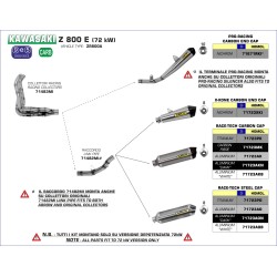 Terminale Race-Tech Approved titanio Kawasaki Z 800 E 2013 2016
