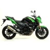 Terminale Pro-Racing omologato con fondello in acciaio inox Kawasaki Z 750 R 2011 2014