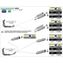 Collettori racing 4:2:1 Kawasaki Z 1000 2010 2013