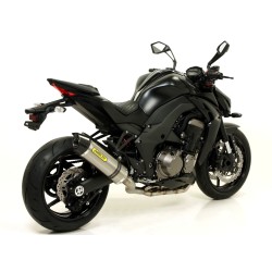 Terminali Thunder Approved Titanio (Dx+Sx) con fondello carby Kawasaki Z 1000 2014 2016