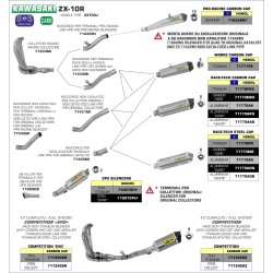 Terminale Race-Tech carbonio con fondello carby Kawasaki ZX-10R 2011 2015