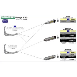 Terminale Race-Tech titanio con fondello carby Kawasaki Versys 650 2015 2016