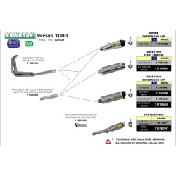 Kit terminale GP2 Dark"" Kawasaki Versys 1000 2015 2016