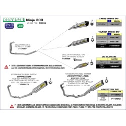 Kit terminale GP2 Dark"" Kawasaki NINJA 300 2013 2016