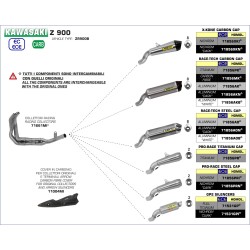 Kit terminale GP2 Kawasaki Z 900 2017 2019