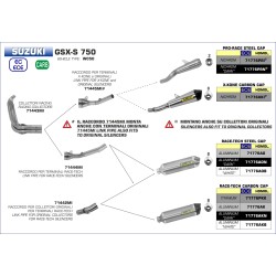 Terminale Race-Tech alluminio White"" Suzuki GSX-S 750 2017 2020