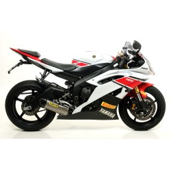 Terminale Pro-Race titanio omologato per collettori originali Yamaha YZF 600 R6 2012 2016