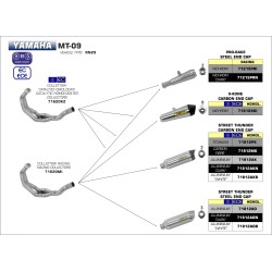 Terminale Thunder alluminio con fondello carby Yamaha MT-09 2013 2020
