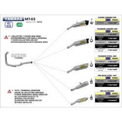 Terminale Street Thunder Carbonio con fondello carby Yamaha MT-03 2018 2019