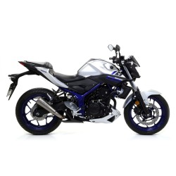 Terminale Street Thunder alluminio White" con fondello carby" Yamaha MT-03 2016 2017