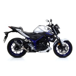 Terminale Street Thunder alluminio White" con fondello carby" Yamaha MT-03 2016 2017