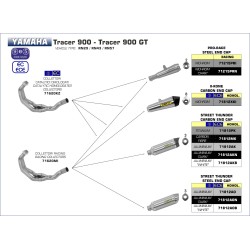 Terminale Pro-Race nichrom Yamaha Tracer 900 GT 2018 2020