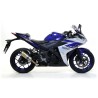 Terminale Pro-Race nichrom Dark"" Yamaha YZF R3 2015 2016