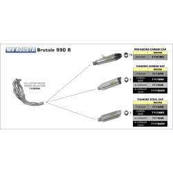 Terminale Thunder Titanio MV Agusta BRUTALE 990R 2009 2012