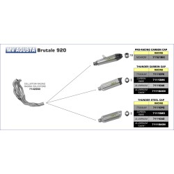 Collettori per terminali originali MV Agusta BRUTALE 920 2011 2012