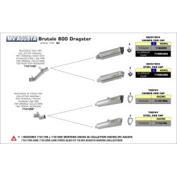 Terminale Race-Tech Approved titanio con fondello carby MV Agusta BRUTALE 800 DRAGSTER 2014 2016