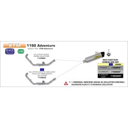 Collettore catalitico KTM 1190 Adventure 2013 2016