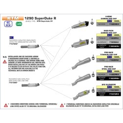Terminale Race-Tech alluminio con fondello carby KTM 1290 SuperDuke 2017 2019