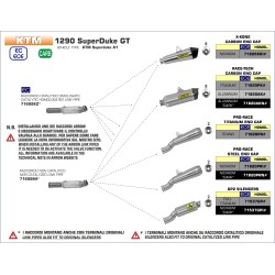 Terminale Race-Tech alluminio con fondello carby KTM 1290 SuperDuke GT 2017 2018