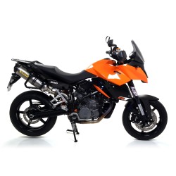 Terminale Race-Tech alluminio Dark" (DX+SX) con fondello carby" KTM 990 SMT 2009 2013