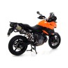 Terminale Race-Tech alluminio Dark" (DX+SX) con fondello carby" KTM 990 SMT 2009 2013