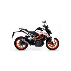 Terminale Thunder alluminio White" con fondello carby" KTM DUKE 390 2017 2020