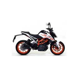 Terminale Thunder alluminio White" con fondello carby" KTM DUKE 390 2017 2020