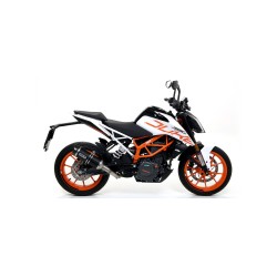 Terminale Thunder alluminio White" con fondello carby" KTM DUKE 390 2017 2020