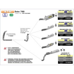 Terminale Pro-Race nichrom KTM DUKE 790 2018 2020