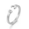 ANELLO CHIAVE INGLESE con pietra stile swarovski