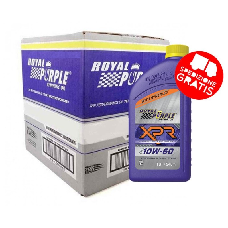 ROYAL PURPLE XPR Racing Oil 10W60 CARTONE DA 12 CONFEZIONI