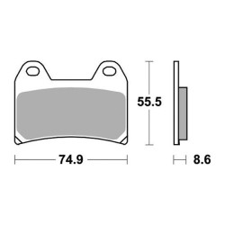 Pastiglie Freno Anteriori SBS DS-2 per APRILIA Dorsoduro 900 2017/2020