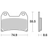 Pastiglie Freno Anteriori SBS DS-1 per YAMAHA R6 1999/2020