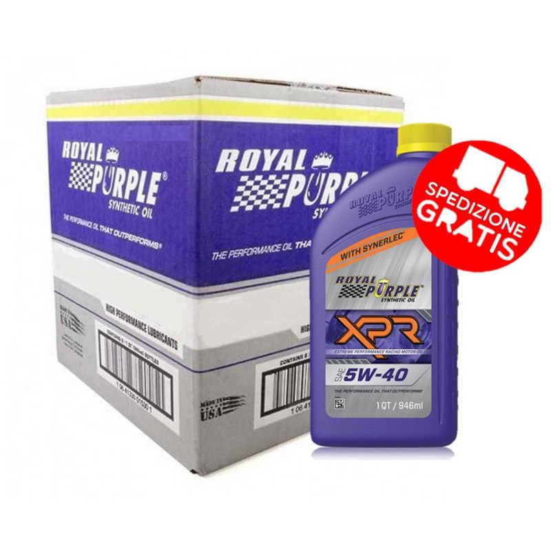 ROYAL PURPLE XPR Racing Oil 5W40 CARTONE DA 12 CONFEZIONI