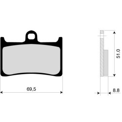 PASTICCHE anteriori ZCOO S001 per YAMAHA R7 21/24