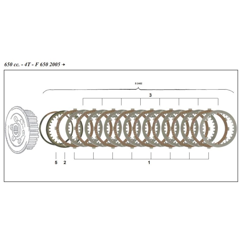 SURFLEX Dischi frizione per  BMW F 650 CS - Scarver 650 2004-2006