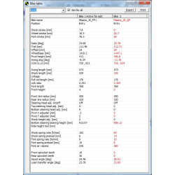 copy of SUSPACT motorcycle geometry software CHASSY TOOL per molti modelli