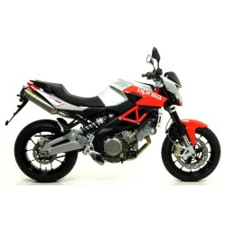 ARROW TERMINALI STREET THUNDER ALLUMINIO FONDELLO CARBONIO per APRILIA SHIVER 750 10/17 COMPLETO DI RACCORDO!