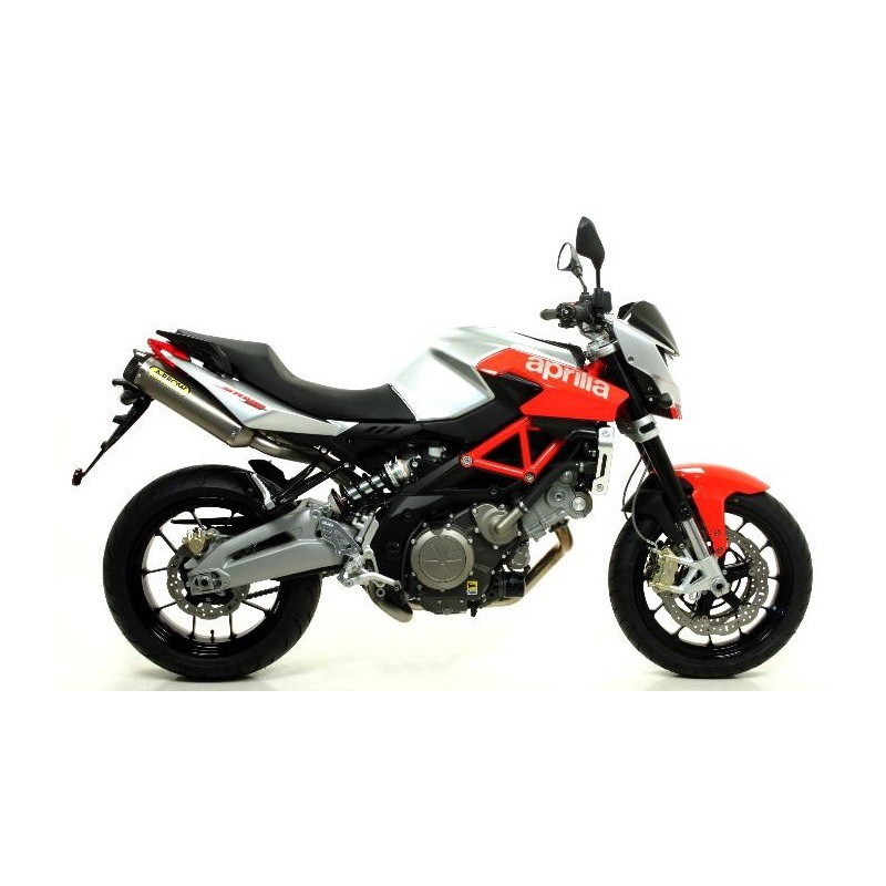 ARROW TERMINALI STREET THUNDER ALLUMINIO FONDELLO CARBONIO per APRILIA SHIVER 750 10/17 COMPLETO DI RACCORDO!