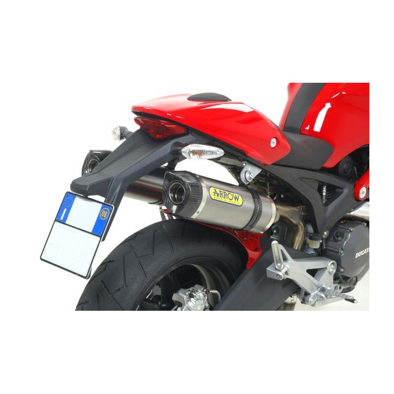 TERMINALI ARROW STREET THUNDER ALLUMINIO FONDELLO INOX per DUCATI Monster 696 ’08/14 E Monster 796 ’10/14 + RACCORDI