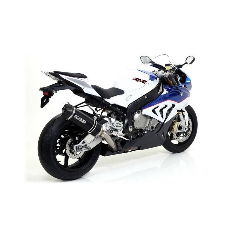 TERMINALE ARROW RACE TECH ALLUMINIO DARK FONDELLO CARBY per BMW S1000RR 2015 OMOLOGATO